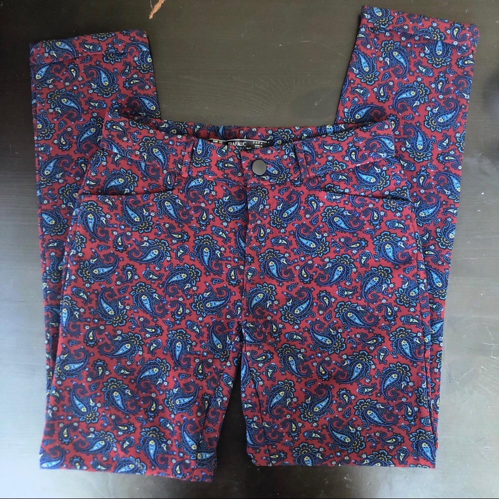 NWT Eggplant paisley Zara pants